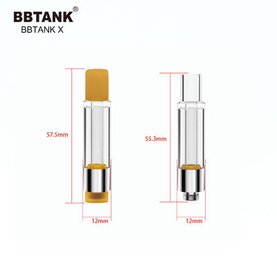 1.0ml Kartrid Minyak Keramik 510 Benang Pena Vape Minyak CBD Dengan Tangki Kaca