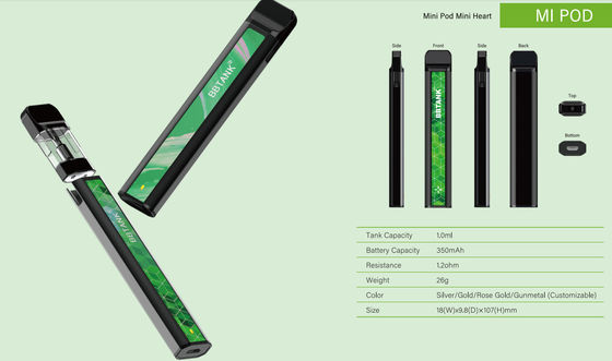 Vape Pod Sekali Pakai CBD/THC Oil Modis BBTANK Mi POD 350mAh Baterai Ceramic coil Pod Vape