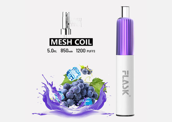 Flavour 5ml 1200 Puffs Sistem Pod Vape Sekali Pakai ROHS Disetujui