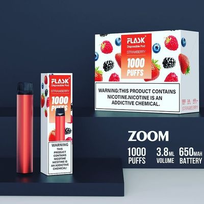 ZOOM Disposal Vapepen perangkat stabilitas kualitas tinggi 1000puff 650mah 304 Stianless steel