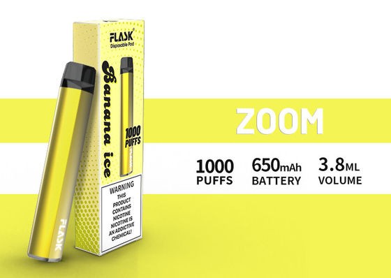 ZOOM Disposol Vapepen jaminan kualitas pasokan berlimpah 650mah 3.8ml jus 1000puff