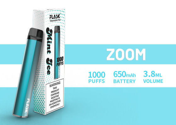 ZOOM Disposol Vapepen jaminan kualitas pasokan berlimpah 650mah 3.8ml jus 1000puff