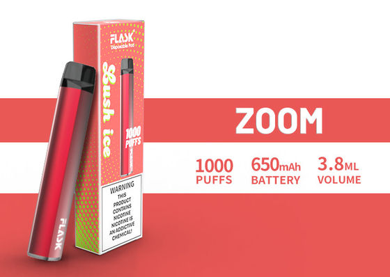 ZOOM Disposol Vapepen jaminan kualitas pasokan berlimpah 650mah 3.8ml jus 1000puff