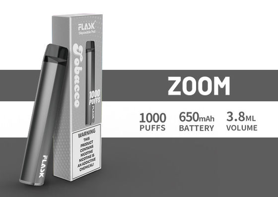 ZOOM Disposol Vapepen jaminan kualitas pasokan berlimpah 650mah 3.8ml jus 1000puff