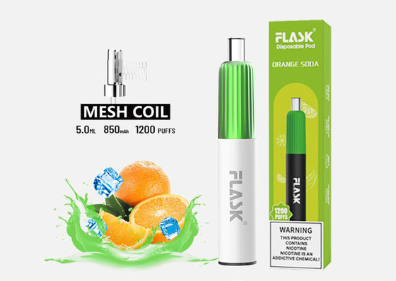OEM 304SS 5g Sistem Pod Pena Vaporizer Rasa Sekali Pakai