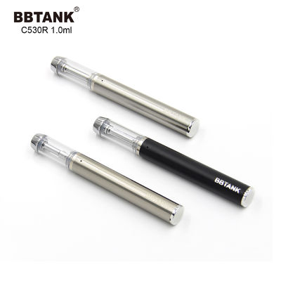 Perangkat Vape Sekali Pakai CBD Perak 1.0ml, Pena Vape Minyak CBD 1.5ohm