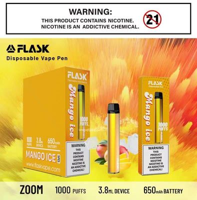 ZOOM Disposal Vapepen perangkat stabilitas dan kualitas terbaik 1000puff 650mah 3.8ml cair
