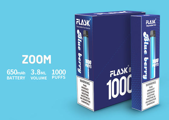 ZOOM Disposal Vapepen produk berkualitas tinggi 650Mah 3.8ml E-jus 0%2%5%Nicsalt 1000puffs