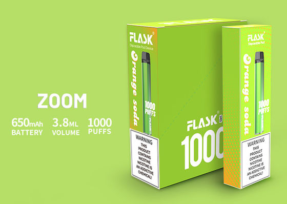 ZOOM Disposal Vapepen produk berkualitas tinggi 650Mah 3.8ml E-jus 0%2%5%Nicsalt 1000puffs