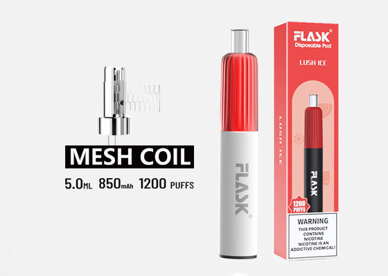 Pena Vaporizer Rasa Mangga Persik Anti Bocor 1200 Puff Rokok Elektronik Sekali Pakai