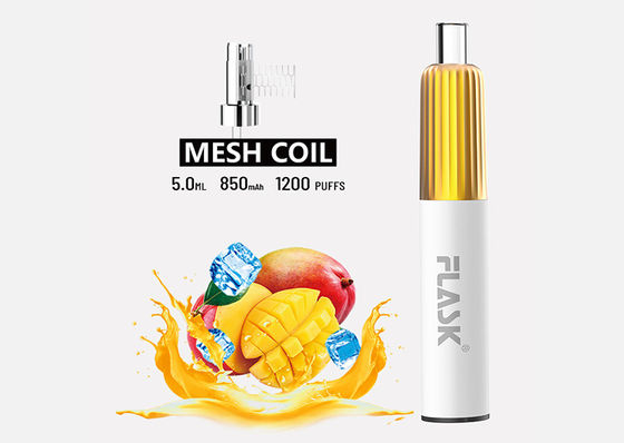 3.7V 5ml Vaporizer Pod Sekali Pakai E Cig Starter Kit Dengan Mesh Coil