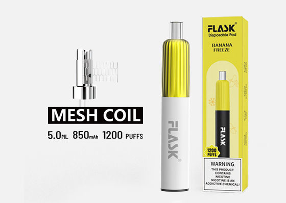 850mAh 2% Nikotin Garam Rasa Vaporizer Pena Mesh Coil Vape Pod yang Sudah Diisi