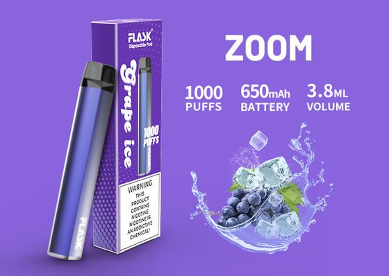 Kartrid Minyak Keramik 1000 embusan, Kartrid Vape CBD Rasa 3.8ml 650Mah