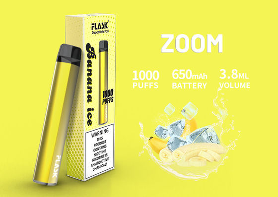 Kartrid Minyak Keramik 1000 embusan, Kartrid Vape CBD Rasa 3.8ml 650Mah