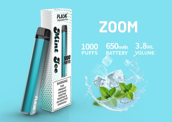 Kartrid Minyak Keramik 1000 embusan, Kartrid Vape CBD Rasa 3.8ml 650Mah