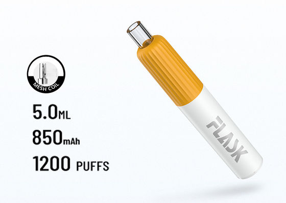 1200 Puffs 5.0ml Perangkat Vaping Rokok Elektronik Sekali Pakai Nikotin Gratis