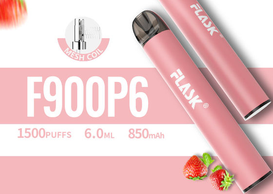 6.0ml Perangkat Vape Pod Sekali Pakai, Pena Vape Sekali Pakai 1500puffs