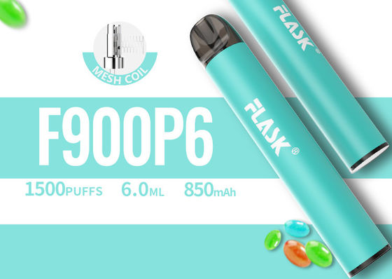6.0ml Perangkat Vape Pod Sekali Pakai, Pena Vape Sekali Pakai 1500puffs