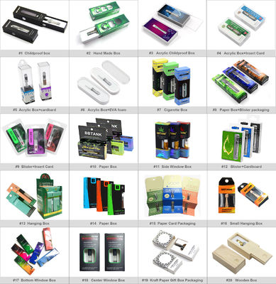 OEM Embossing Atomizer Vape Packaging Box Karton Dilipat