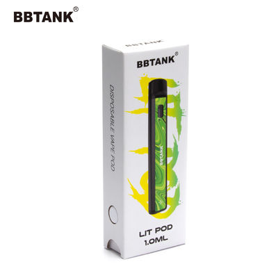 Kertas Seni Buatan Tangan Vape Pena Kemasan Kotak Lapisan UV Sekali Pakai