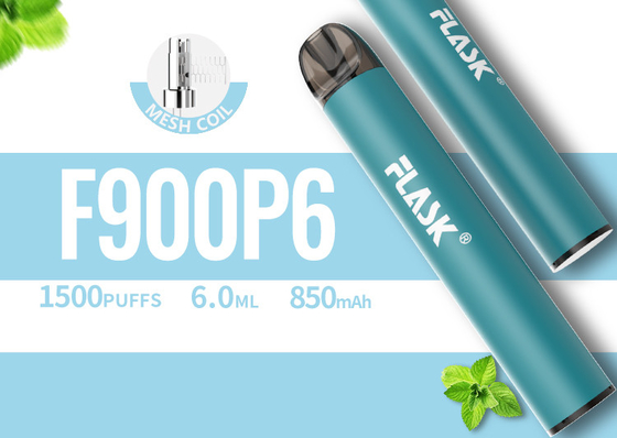 RGBvape SS304 Ecig 1500 puff Perangkat vape sekali pakai Dengan Mesh Coil