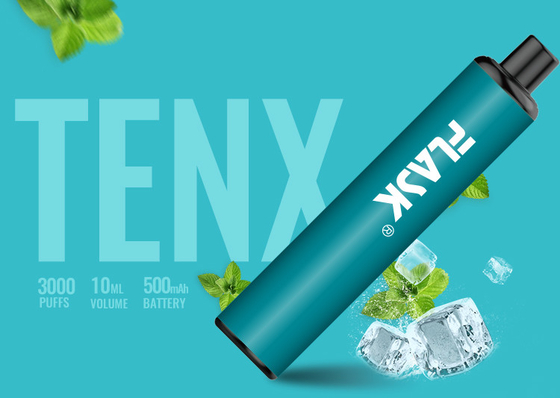 Mesh Coil 3000 Puff 10ml Pena Vaporizer Rasa Baterai 3.7V 1400mAh