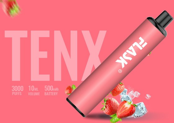 Mesh Coil 3000 Puff 10ml Pena Vaporizer Rasa Baterai 3.7V 1400mAh