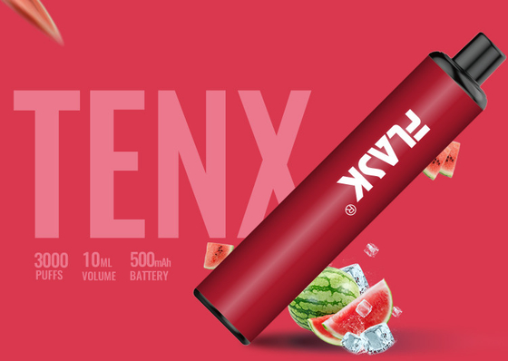 Mesh Coil 3000 Puff 10ml Pena Vaporizer Rasa Baterai 3.7V 1400mAh