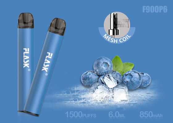 OEM ODM 1500 Puff 850mAh Perangkat Vape Pod Sekali Pakai 6.0ml E Liquid