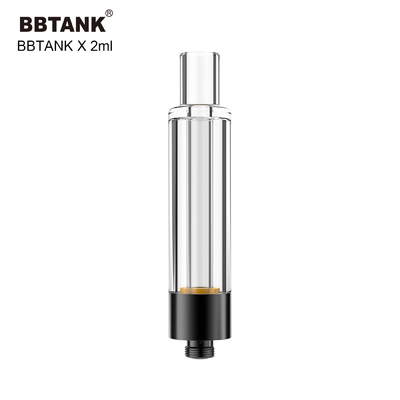 2ml CBD Oil Cartridge Ceramic Coil Semua Kaca 510 Threa Cartridge Tidak Bocor