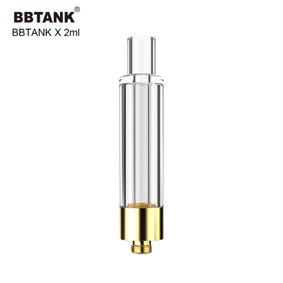 2ml CBD Oil Cartridge Ceramic Coil Semua Kaca 510 Threa Cartridge Tidak Bocor