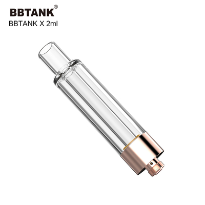 2ml CBD Oil Cartridge Ceramic Coil Semua Kaca 510 Threa Cartridge Tidak Bocor