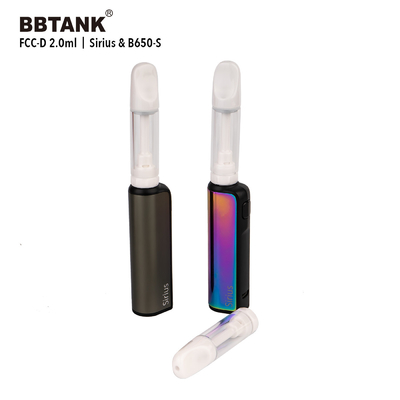 Kartrid Minyak CBD Keramik Penuh 2ml Tanpa Logam Berat 510 Benang Dapat Disesuaikan