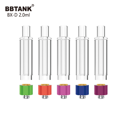 BBtank 2.0ml Semua Kartrid Kaca 510 Benang Penyemprot Untuk Minyak Ganja Tebal