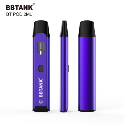 2ml tombol sekali pakai vape pod panaskan kartrid kumparan keramik untuk delta 8 thc