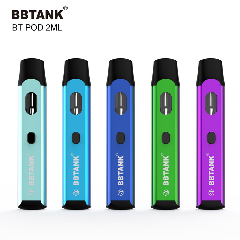 BBtank Disposable Vape Pod 2.0ml Dengan Tombol Untuk Minyak Tebal Cannabis Delta 8 HHC